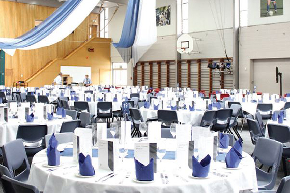 The Events Committee transform the Gymnasium at StAC every year for Leavers' Dinner