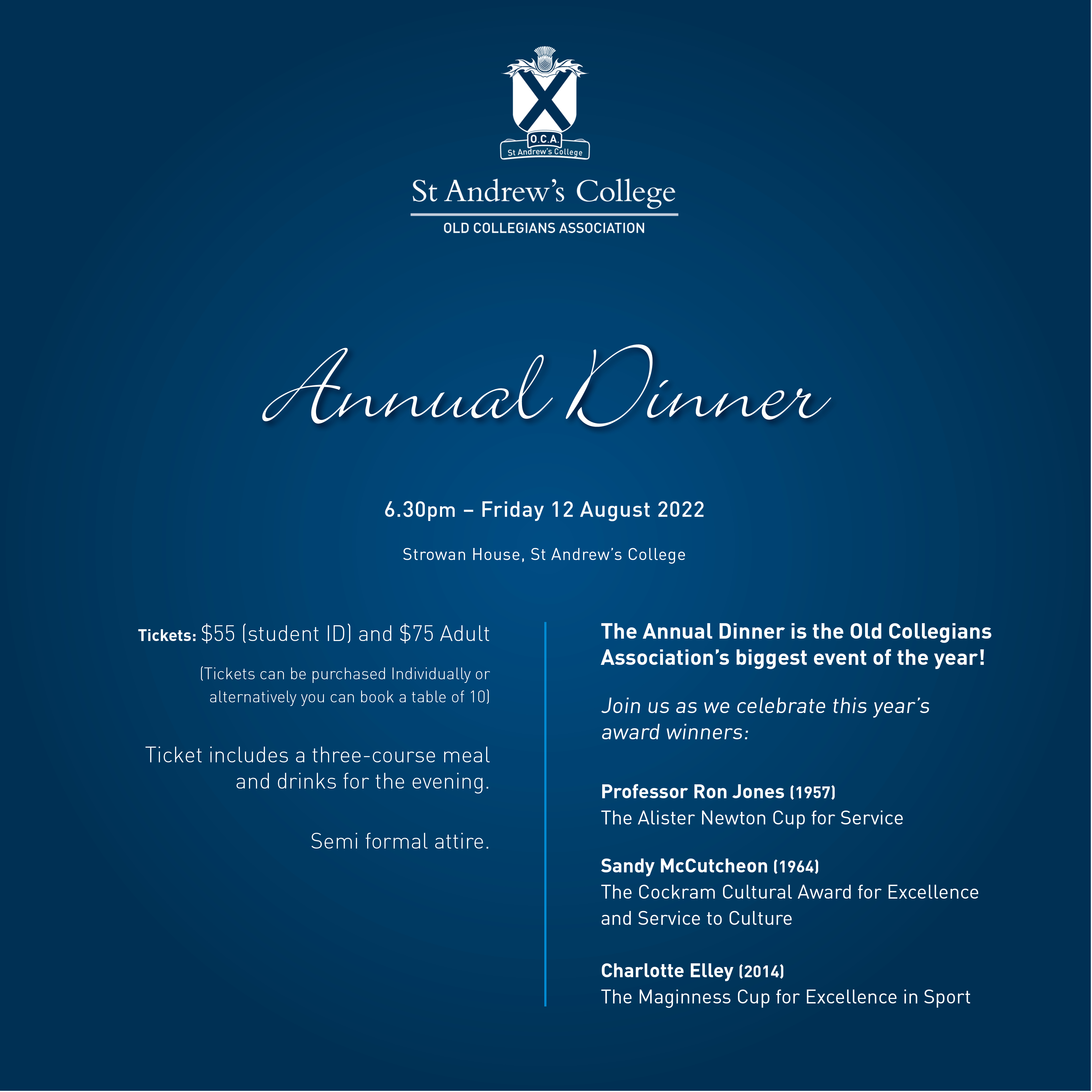 OCA Annual Dinner invite 2022 v2