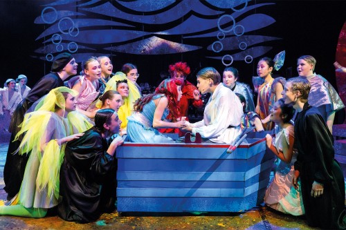The Little Mermaid boat scene with Ariel and Prince Eric.