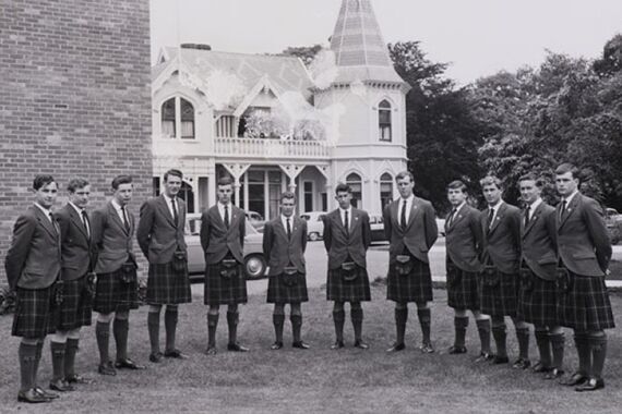 StAC students outside of Strowan House 1957-1966