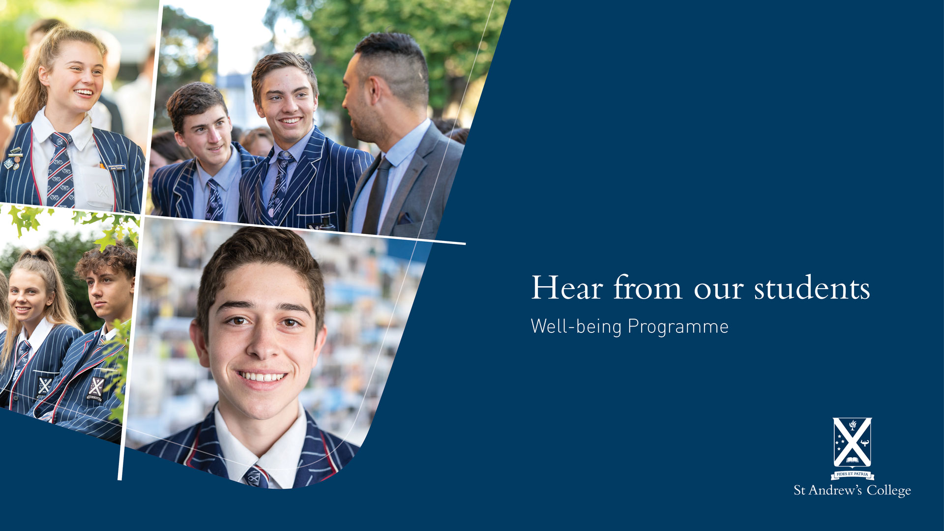 Hear from our students Well being