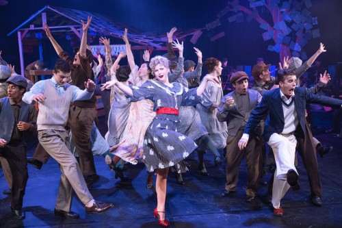 Energetic dance and song scene from Bright Star.