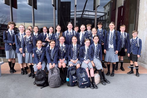 Year 8 prefects attending the National Young Leaders Day.