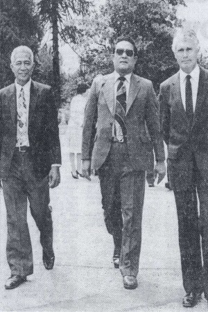 Sir Ieremia Tabai at St Andrew’s in 1985 with Rector, Dr John Rentoul.