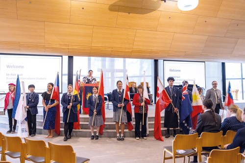 Flag bearers at our 2023 International Assembly.
