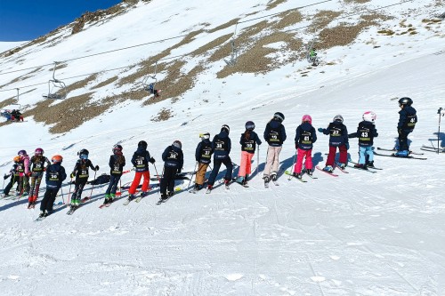 The Preparatory School ski team on the slopes.