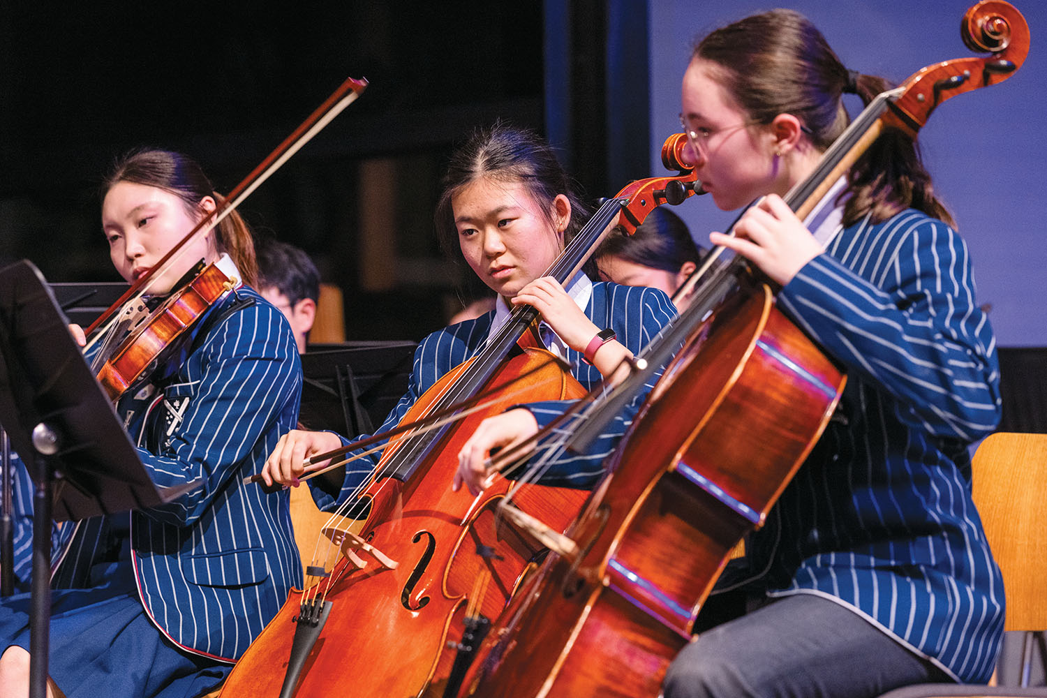 St Andrew's College students Mila Yin and Rebecca Fraser performing at the Classical Concert