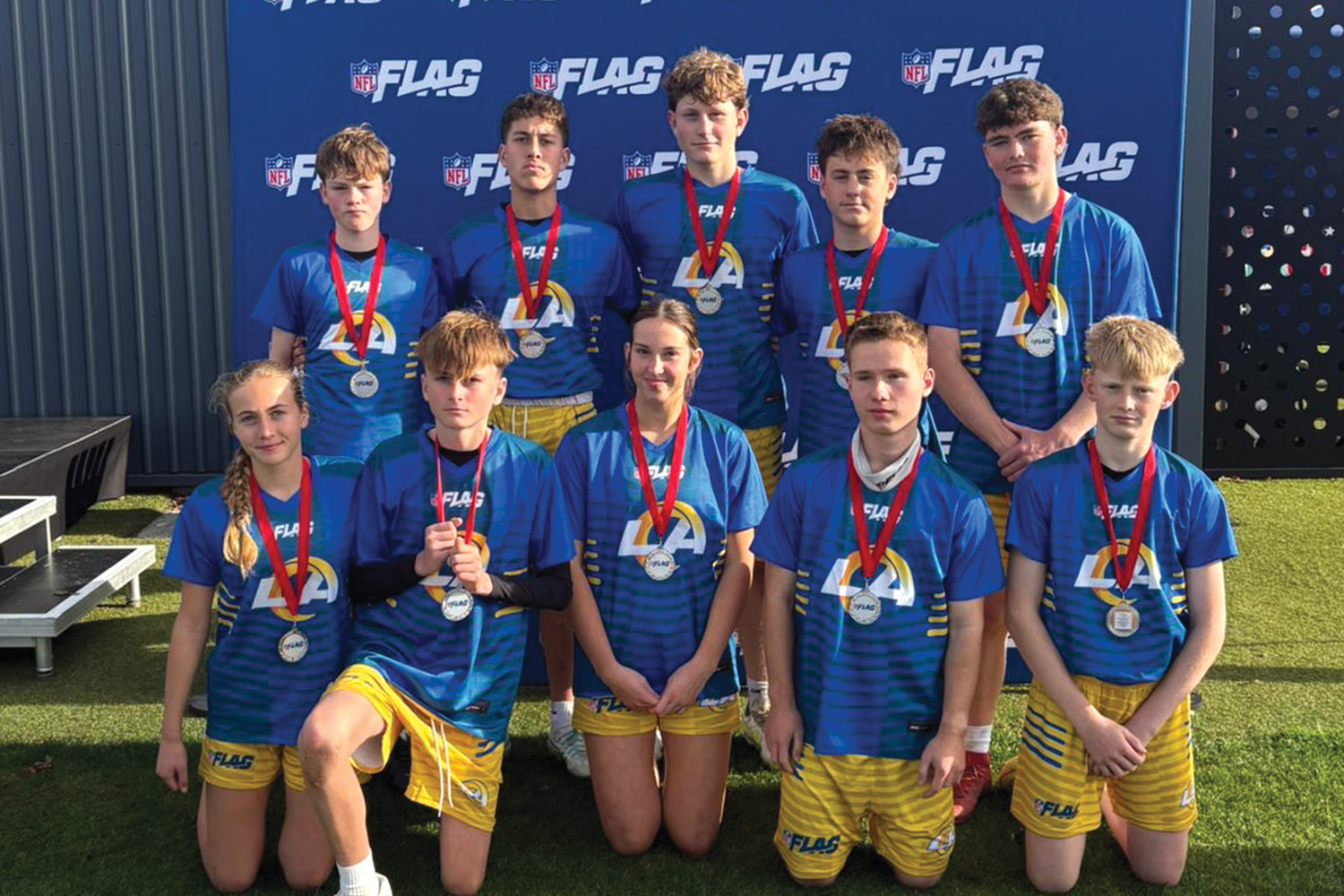St Andrew's College students at the Canterbury NFL U15 Flag Football Championships