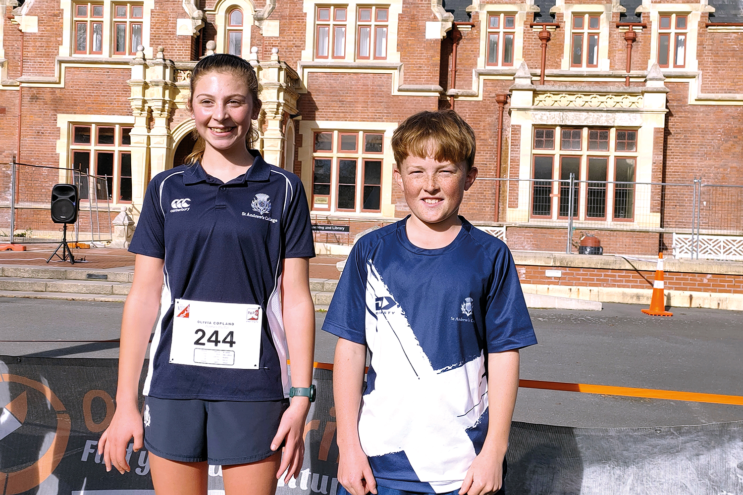 St Andrew's College students Olivia Copland and Toby Johnson