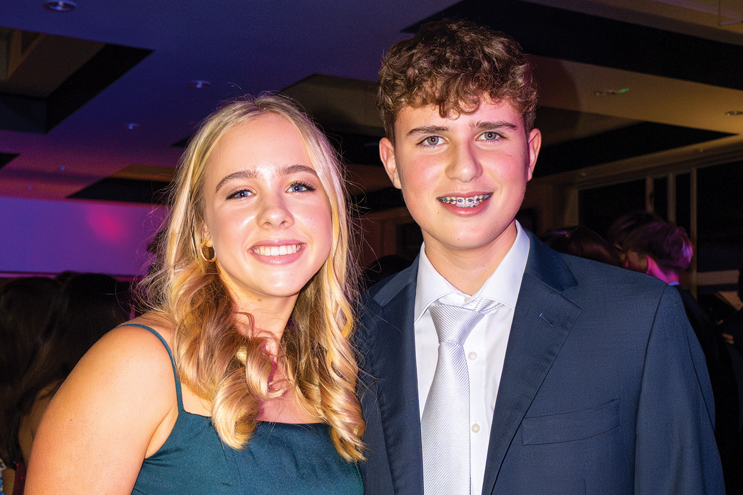 Two St Andrew's College students at the 2025 Year 11 Semi-formal.