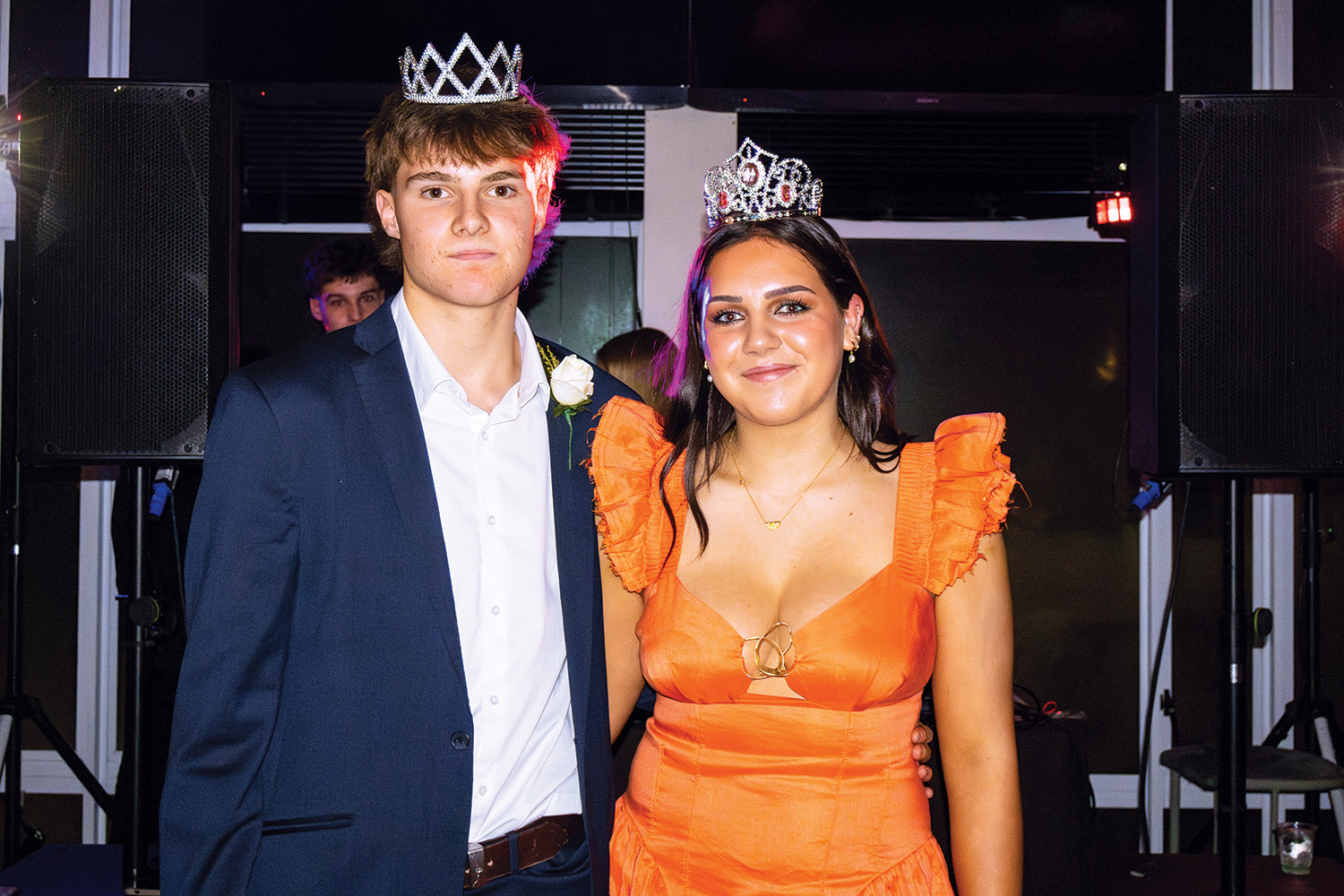 Two St Andrew's College students at the 2025 Year 11 Semi-formal.