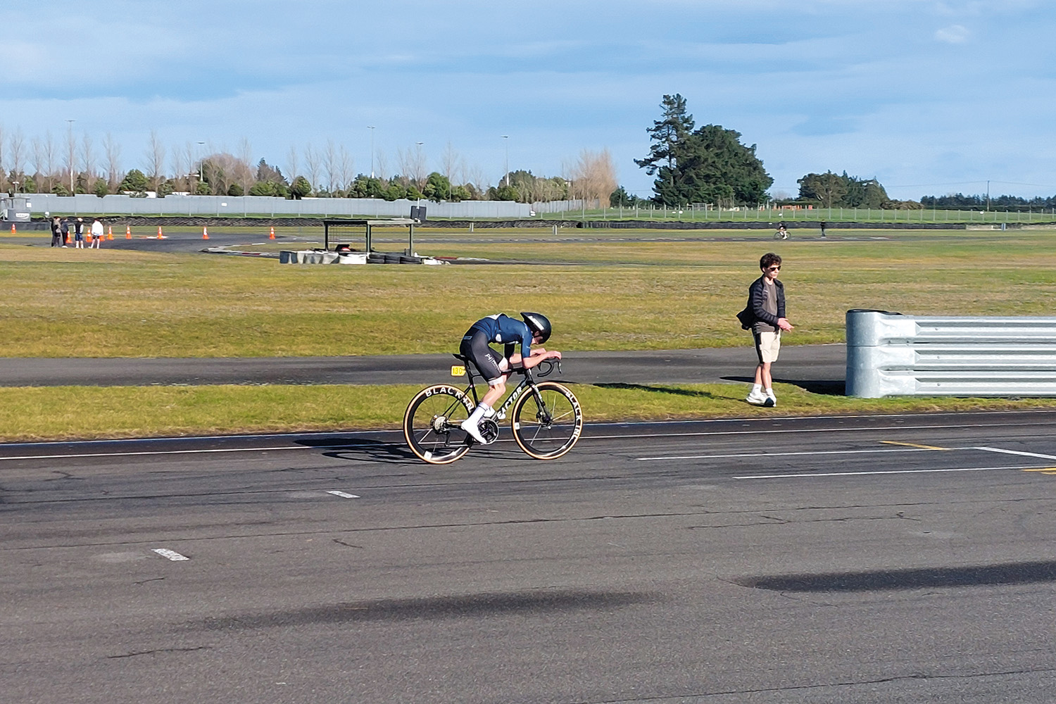 St Andrew's College student competing at the South Island Secondary Schools’ Road Race Championships.