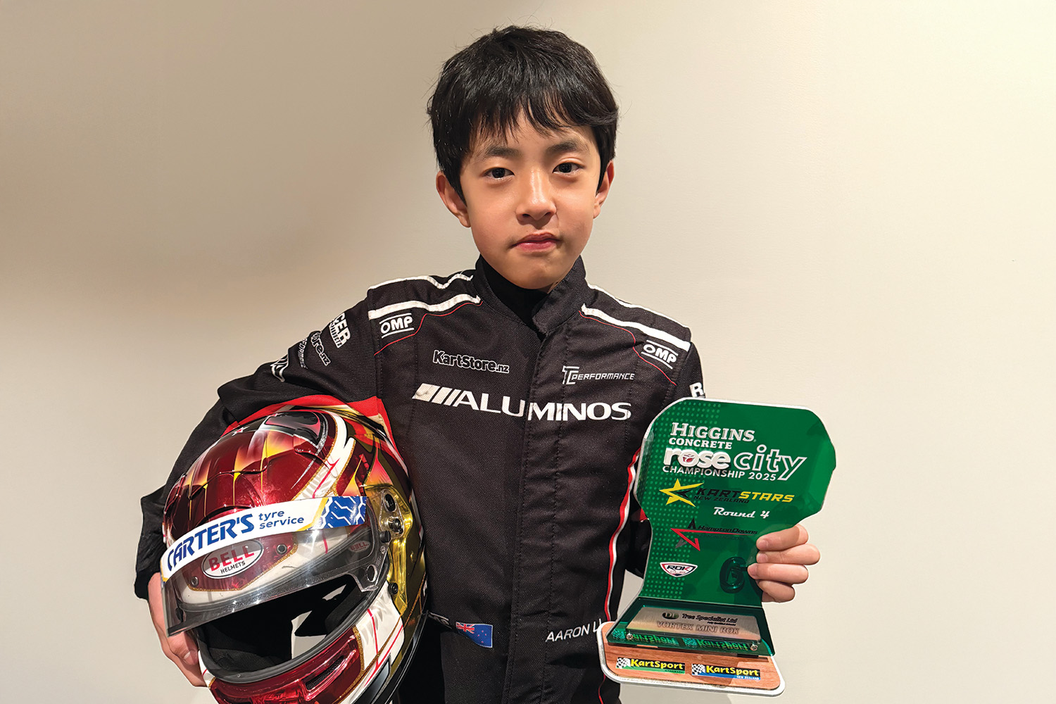 Zongze (Aaron) Li at one a kartsport competition.