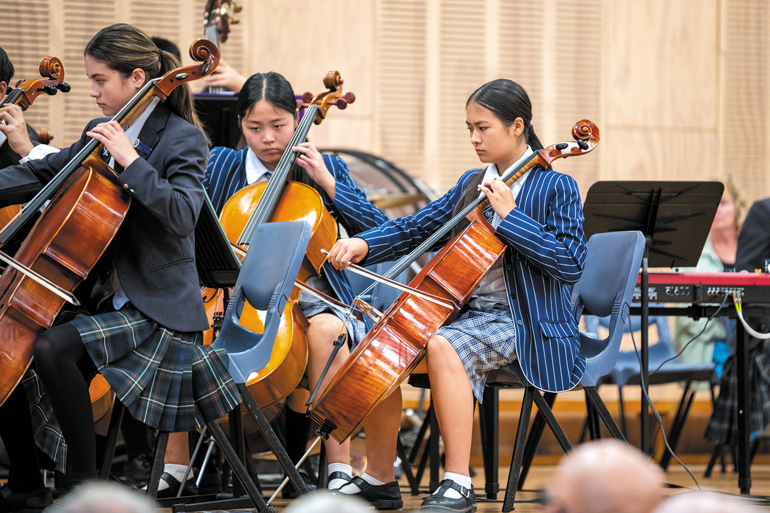 The St Andrew's College orchestra performing Radetzky March by Johann Strauss during the Founders' Day Assembly.