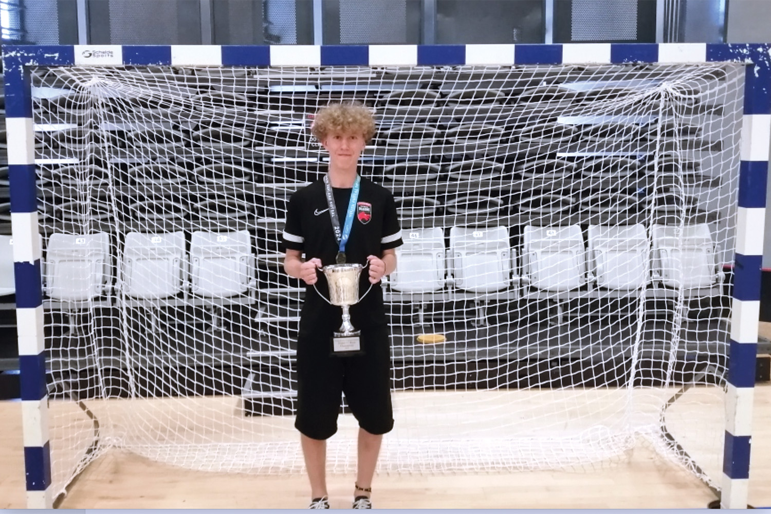 St Andrew's College student Noah Cole, who was part of the Canterbury Dragons futsal team which won the U17 national league title.