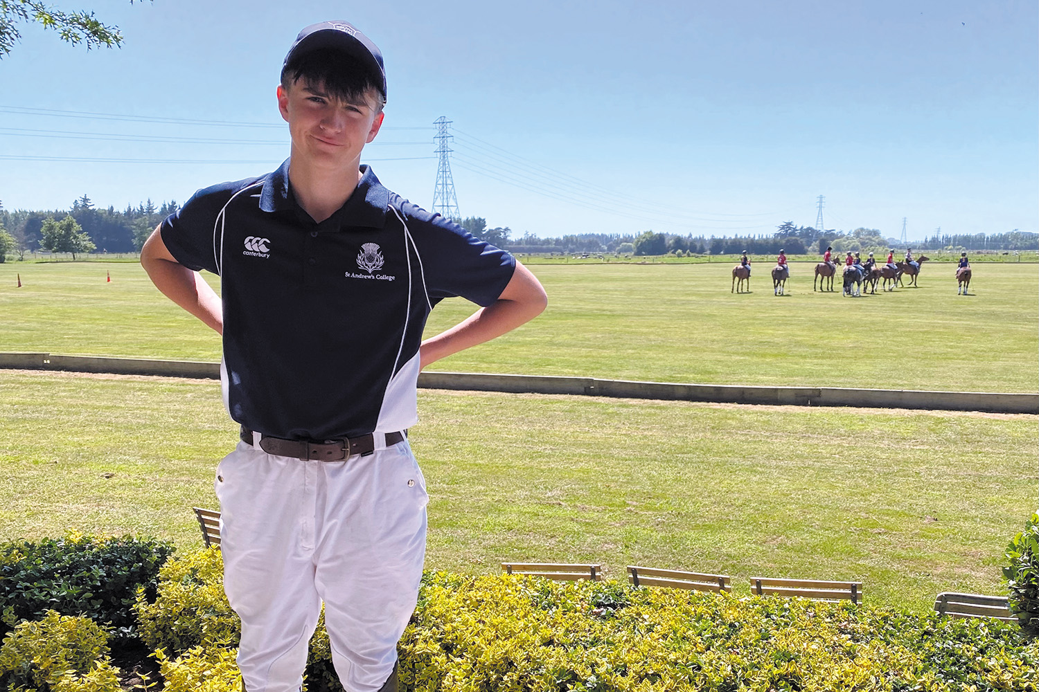 St Andrew's College student Wilde Brabazon-Fleming at the United States versus New Zealand youth polo tournament.