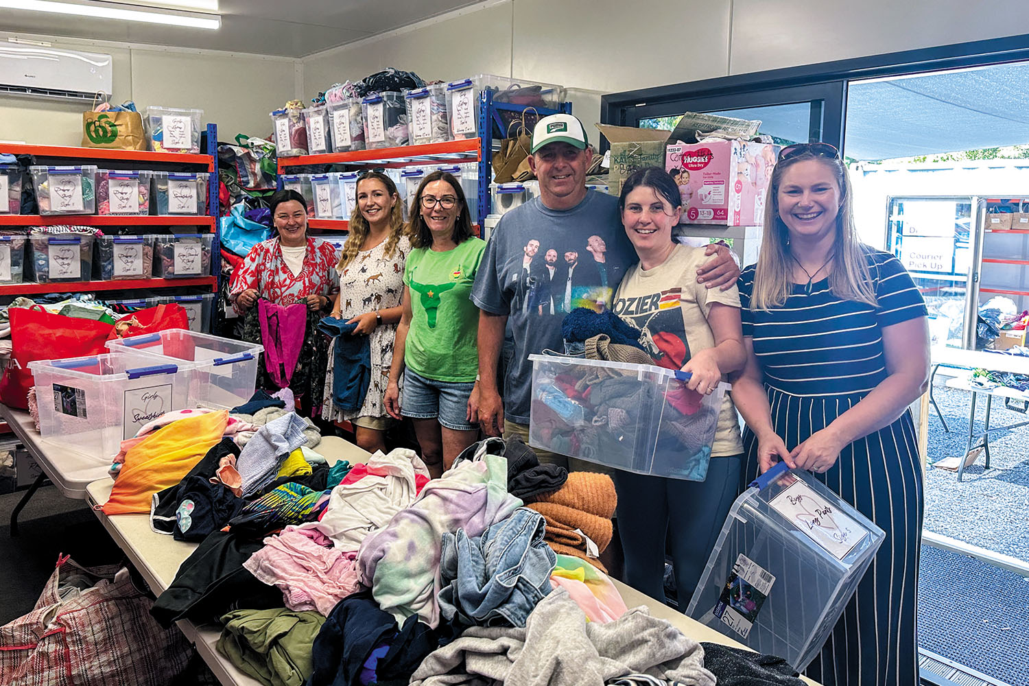 St Andrew's Collefge staff participating in a community service afternoon.