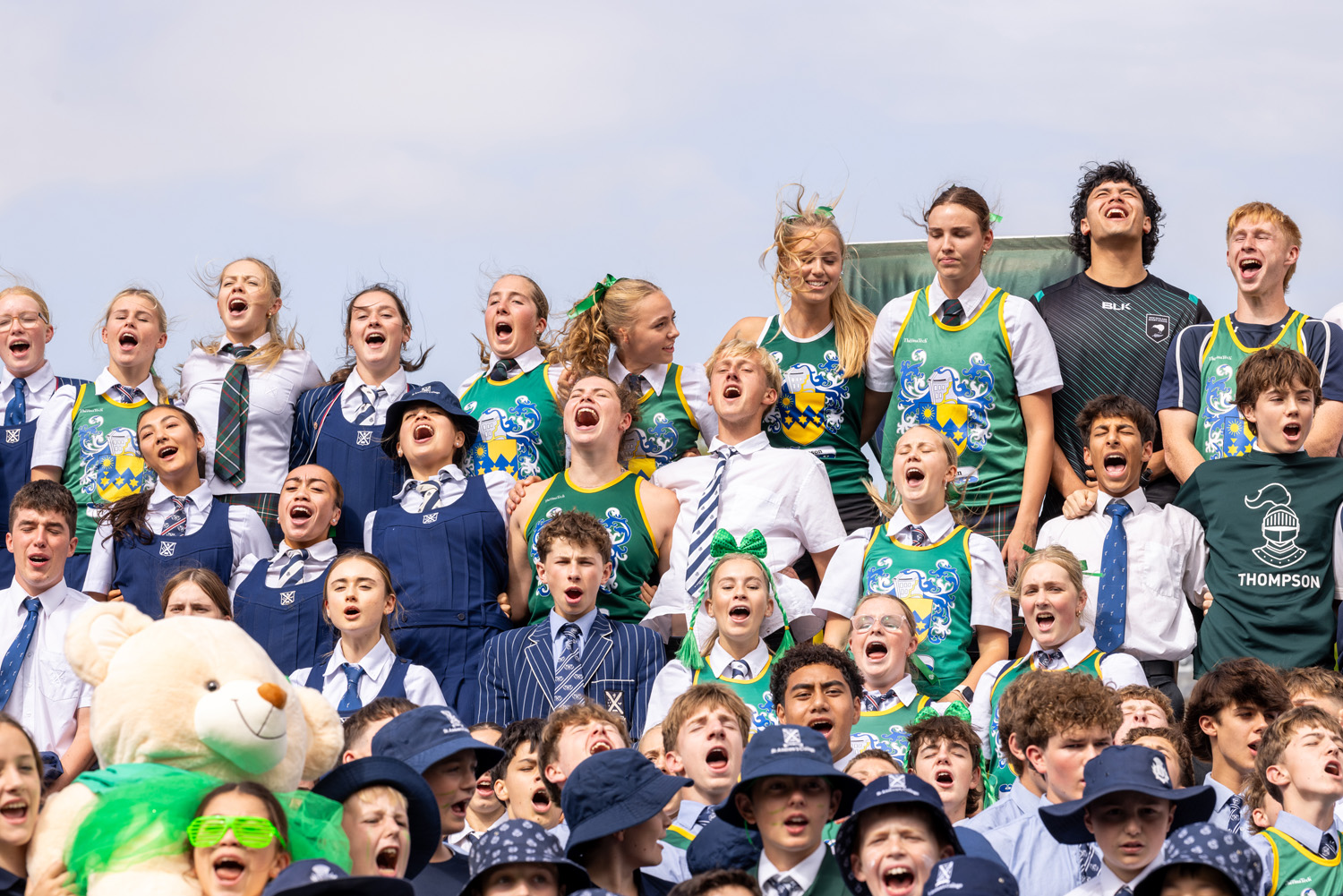 St Andrew's College students cheering for Thompson House