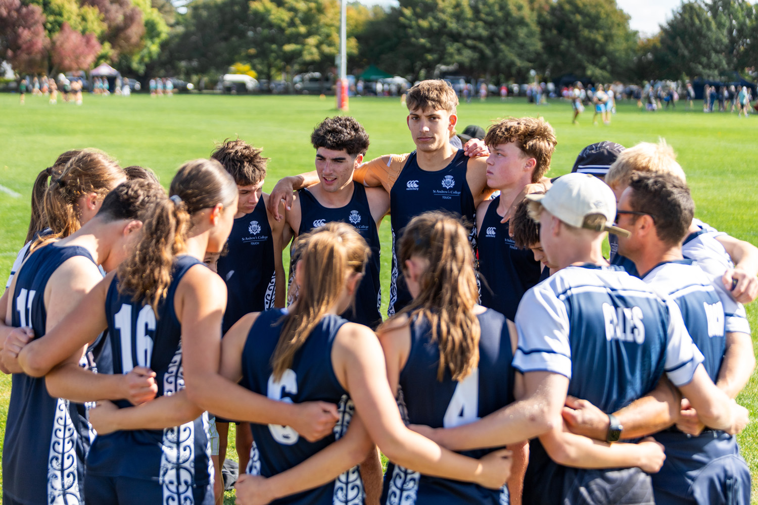 St Andrew's College Mixed Touch team at the South Island Secondary School Touch Championships