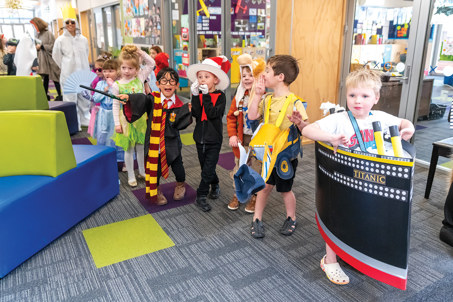 A group of St Andrew's College Preparatory School students at the 2025 Book Week parade.
