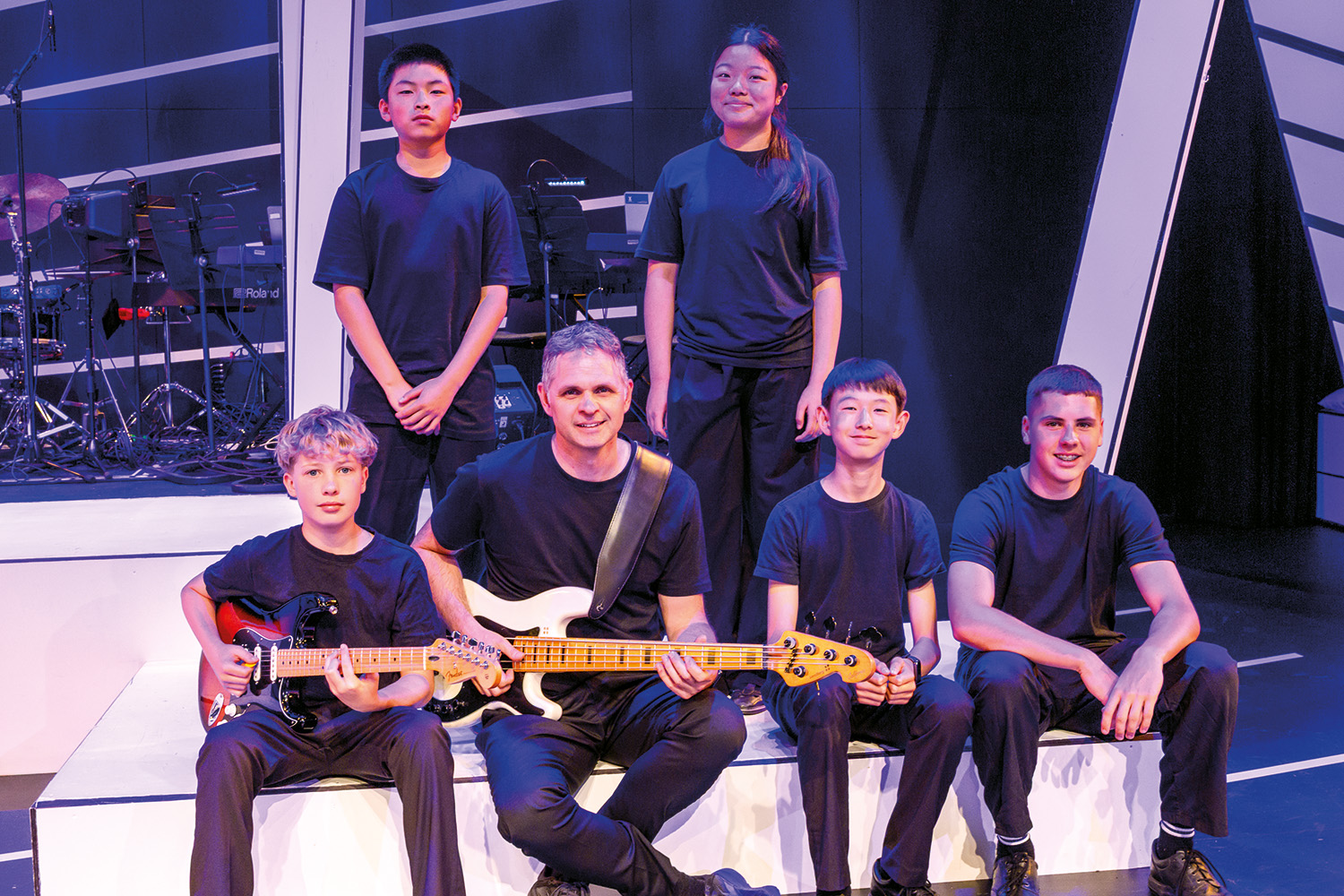 St Andrew's College band performing at 'Diary of a Wimpy Kid - The Musical'.