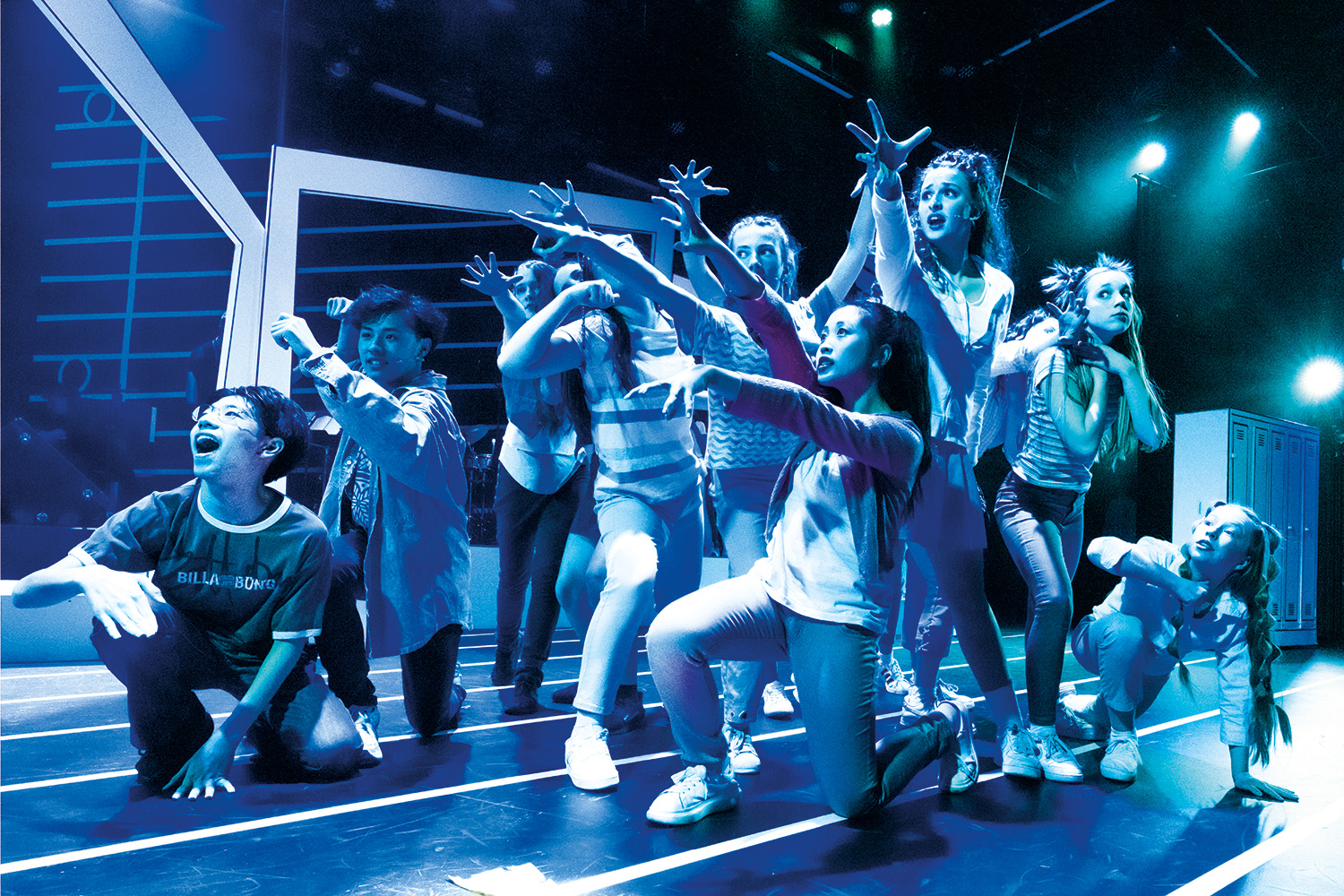 St Andrew's College students performing at 'Diary of a Wimpy Kid - The Musical', the 2025 Middle School Production.