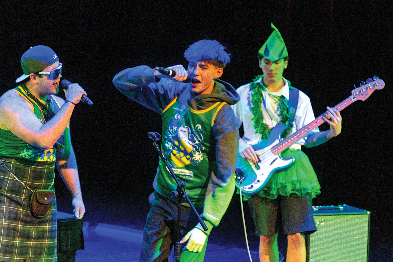 St Andrew's College students competing in the House Rock Music Competition