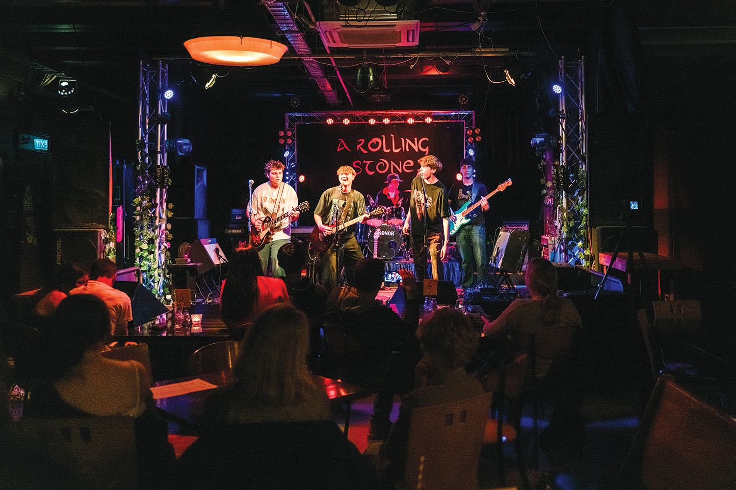 St Andrew's College Rock School students performing at the annual Rock Night concert.