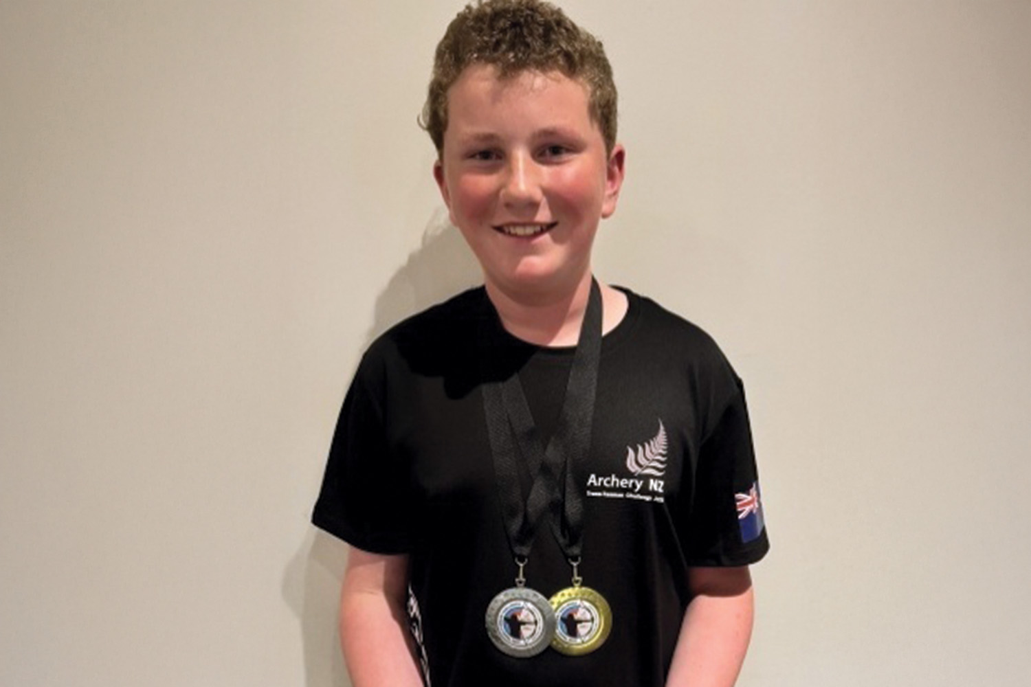St Andrew's College student Jacob Schouten who competed at the 2025 Archery Trans-Tasman Challenge.
