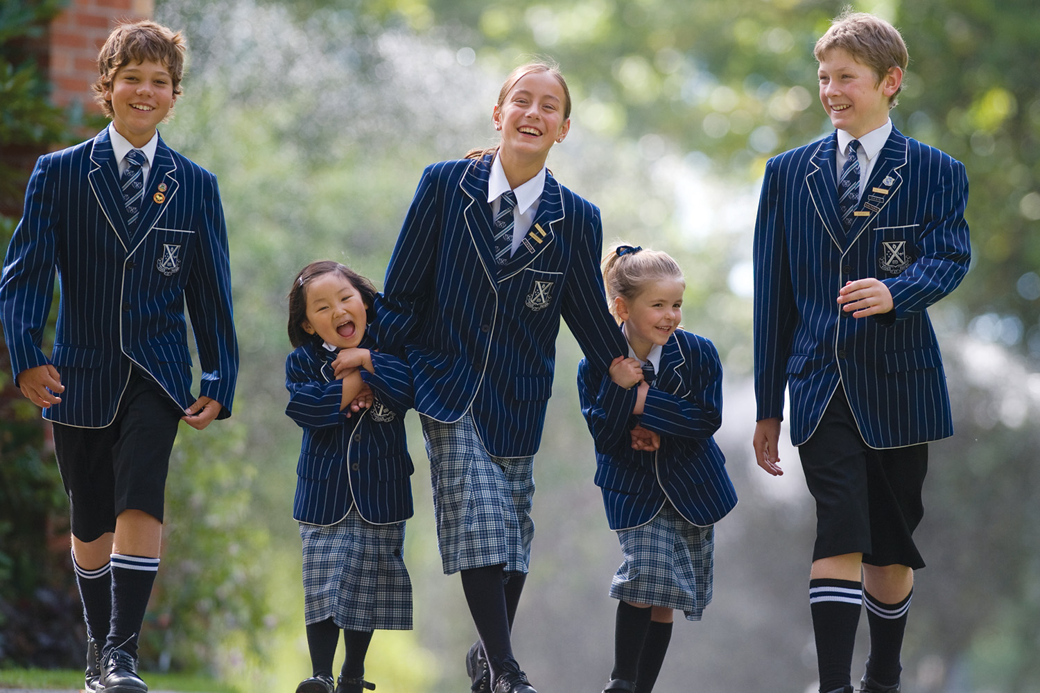 St Andrew's College students with new uniform in the mid-2000s.