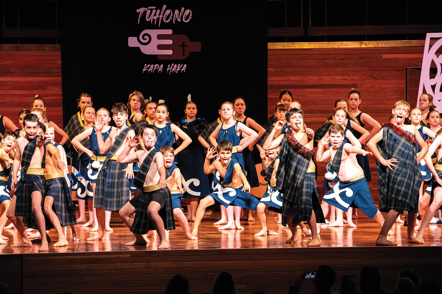 St Andrew's College Preparatory School students performing at the Ōtautahi Tūhono Kapa Haka Festival.