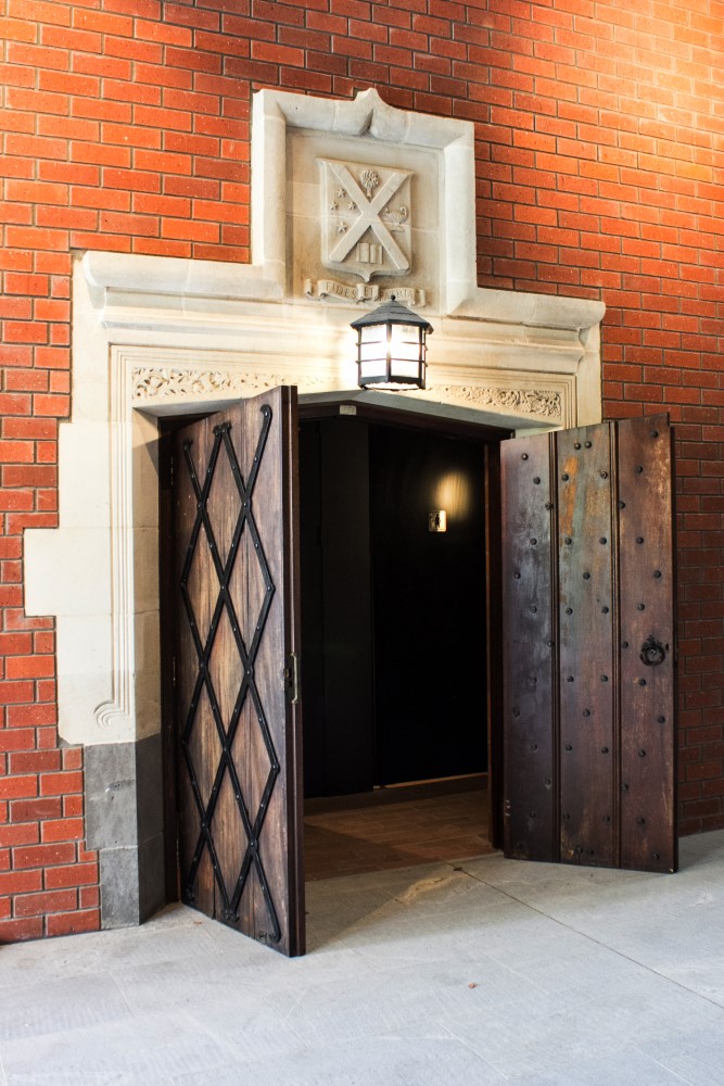 St Andrew's College Centennial Chapel interior doorway from the original Memorial Chapel