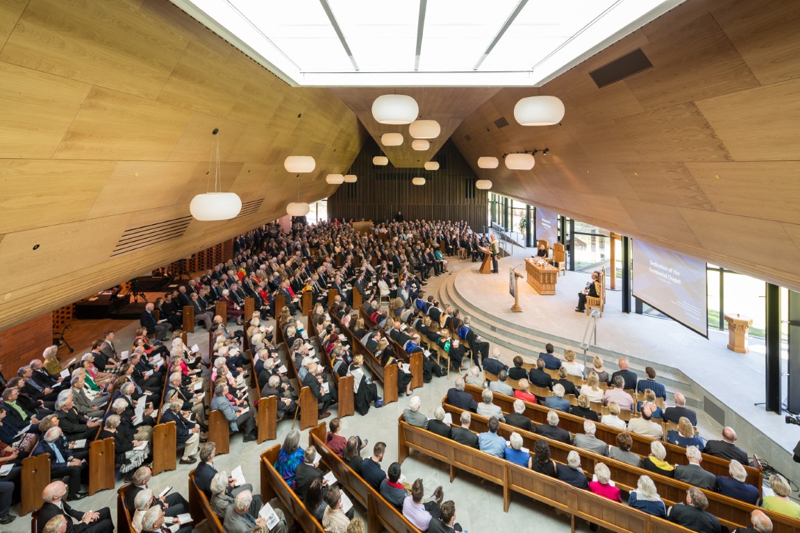 St Andrew's College Centennial Chapel interior at its dedication service