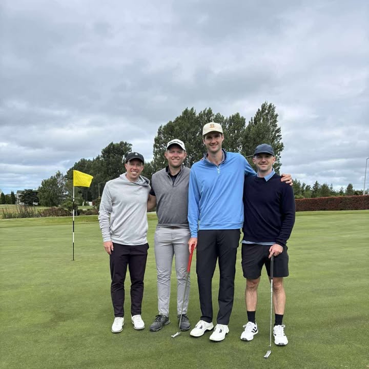 Leo Carter (OC 2012), Michael Davidson (OC 2010), Henry Shipley (OC 2014) and Myran Moore (OC 2012)