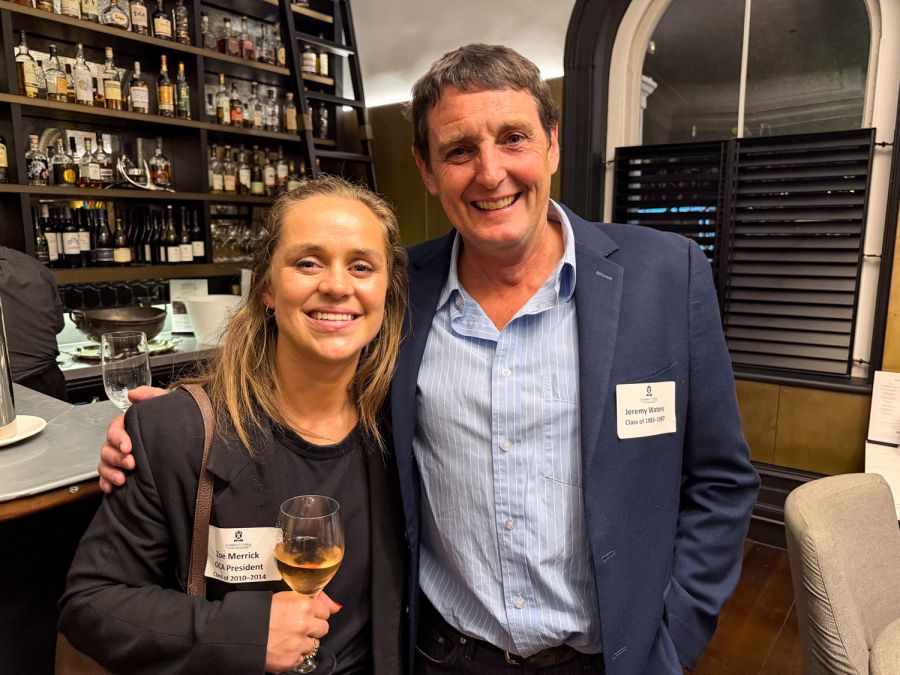 OCA President Zoe Merrick (OC 2014) and Jeremy Waters (OC 1987)
