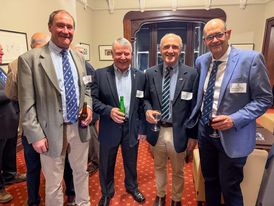 Past presidents Peter Chamberlain (OC 1975), Rob Mulholland (OC 1975), Andy Munro (OC 1074) and Jonathan Wells (OC 1987).