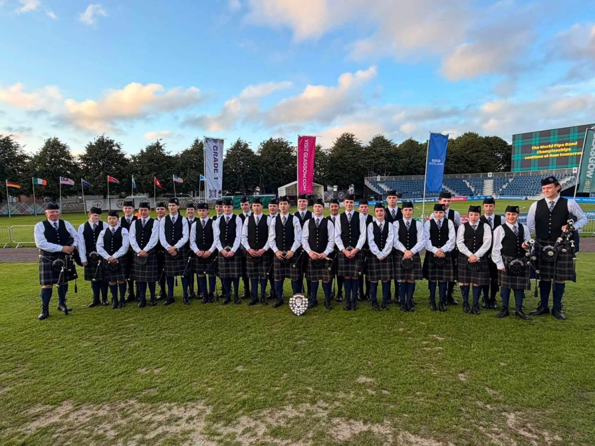 St Andrew's College Pipe Band places third at the World Championships in Glasgow