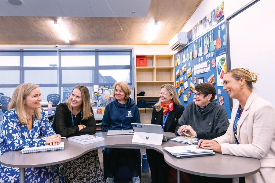 St Andrew's College Preparatory School Deputy Principal (Well-being) and Head of Education Vicki Pettit; Head of Learning Support Irene Cronan; Year 5 teacher Fiona Patterson; Year 2 teacher Penny Munro-Foster; Head of Junior Syndicate Heather Orman; and Year 8 teacher Jo Cordner.