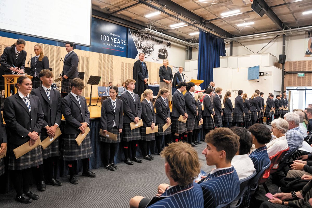 St Andrew's College students and staff at the 2025 Leadership Assembly.