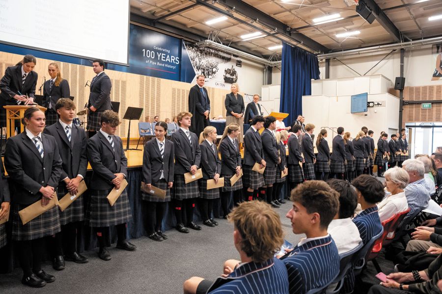 St Andrew's College students and staff at the 2025 Leadership Assembly.