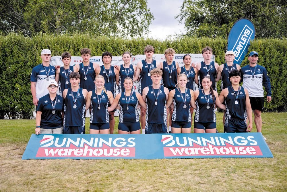 The St Andrew's College Senior Mixed touch team and coaches.