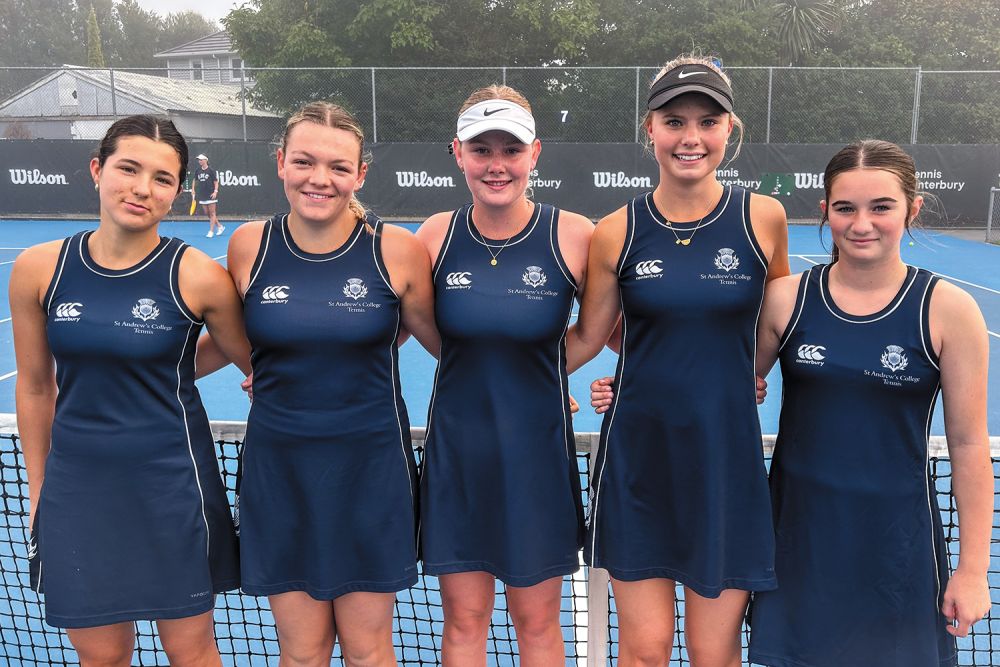 St Andrew's College Senior Girls’ tennis team.