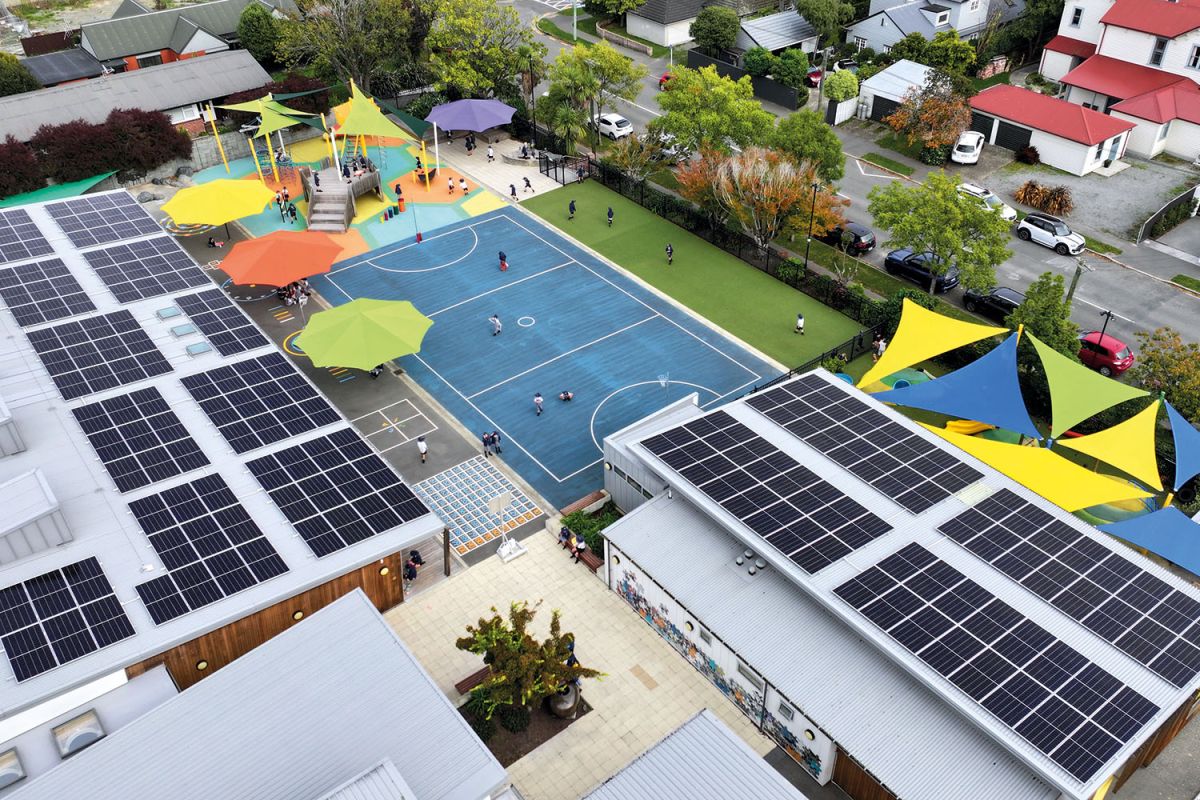 Solar panels installed across the St Andrew's College Pre-school and Junior Department.