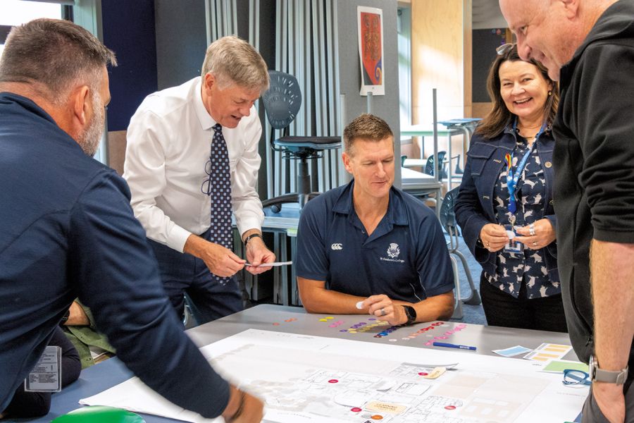 St Andrew's College staff members during a Co-Design workshop.