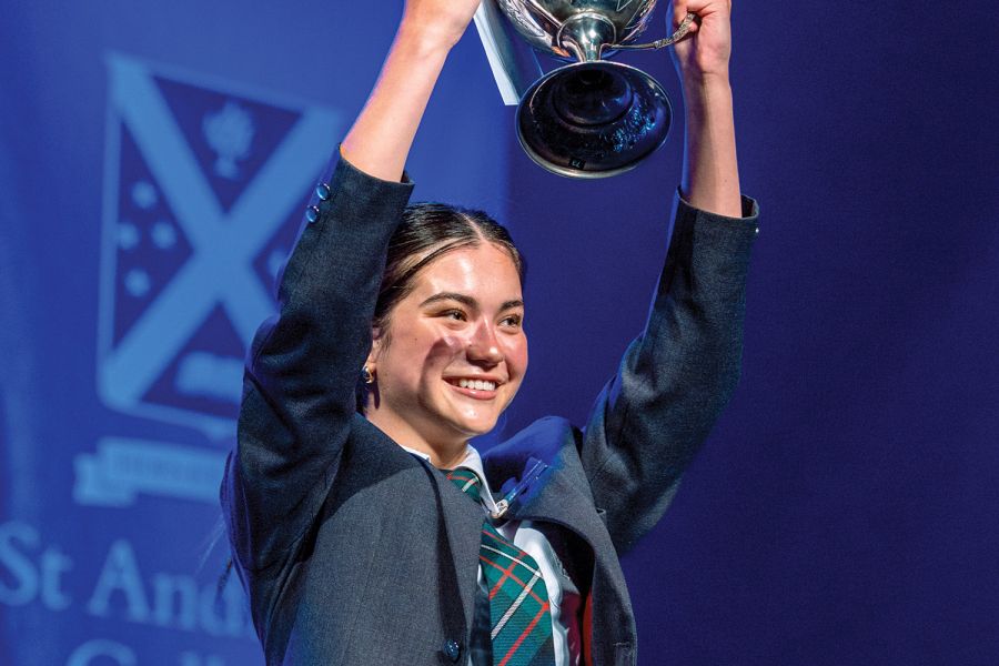 St Andrew’s College 2025 Dux, Year 13 student Jasmine Hooker.