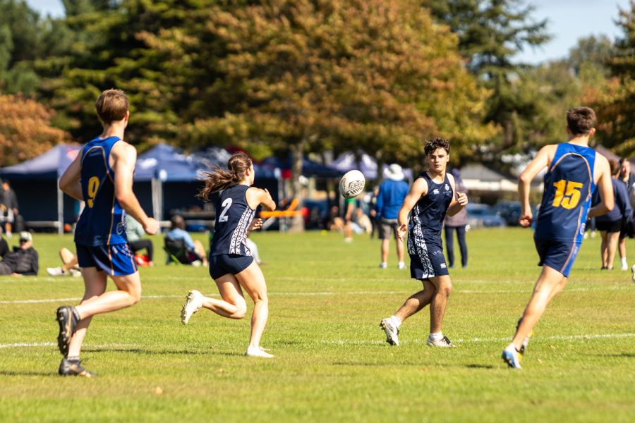 St Andrew's College Mixed Touch players at the South Island Secondary School Touch Championships