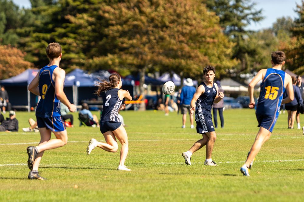 St Andrew's College Mixed Touch players at the South Island Secondary School Touch Championships