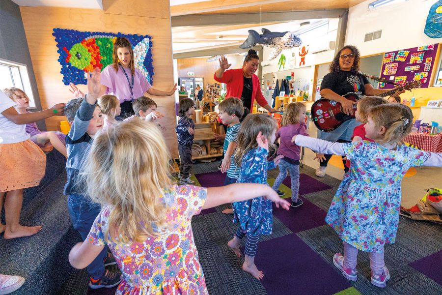 St Andrew's College Pre-school children dancing.
