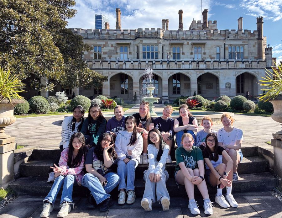 Year 10 St Andrew's College female students in Sydney.