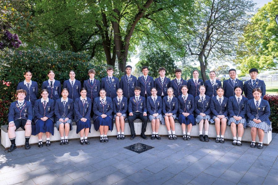 St Andrew's College 2024 New Zealand representatives from Secondary School at campus.
